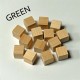 2cm wooden cubes - GREEN. Pack of 100
